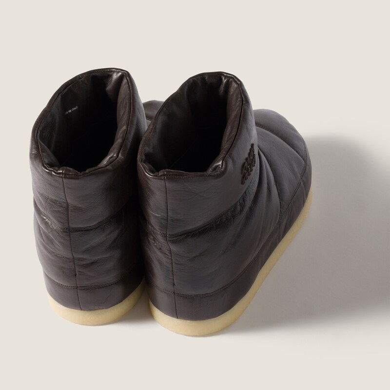 Padded nappa leather booties