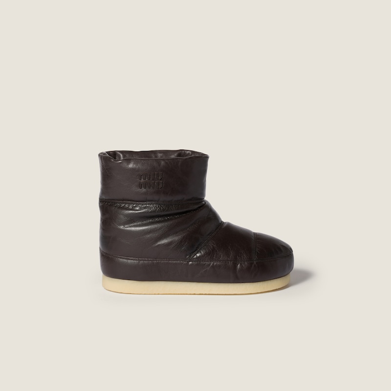 Padded nappa leather booties