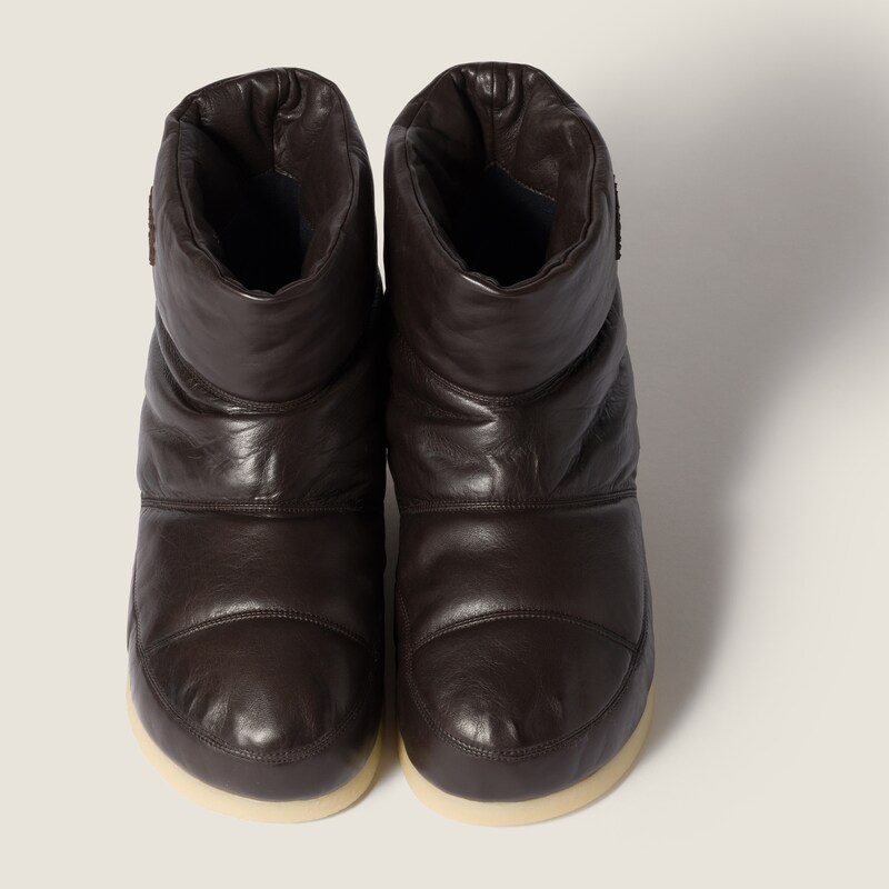 Padded nappa leather booties