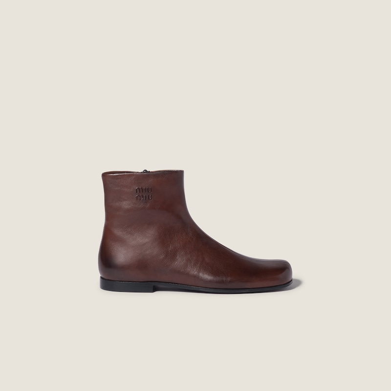 Leather booties