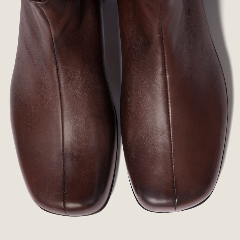 Leather booties