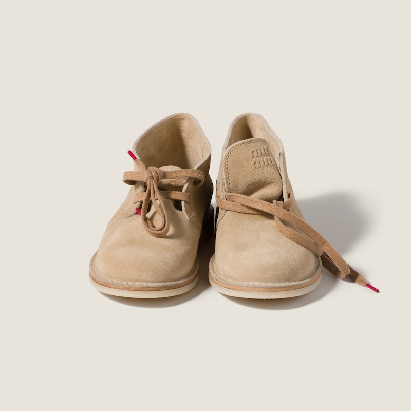 Bottes chukka en suède délavé