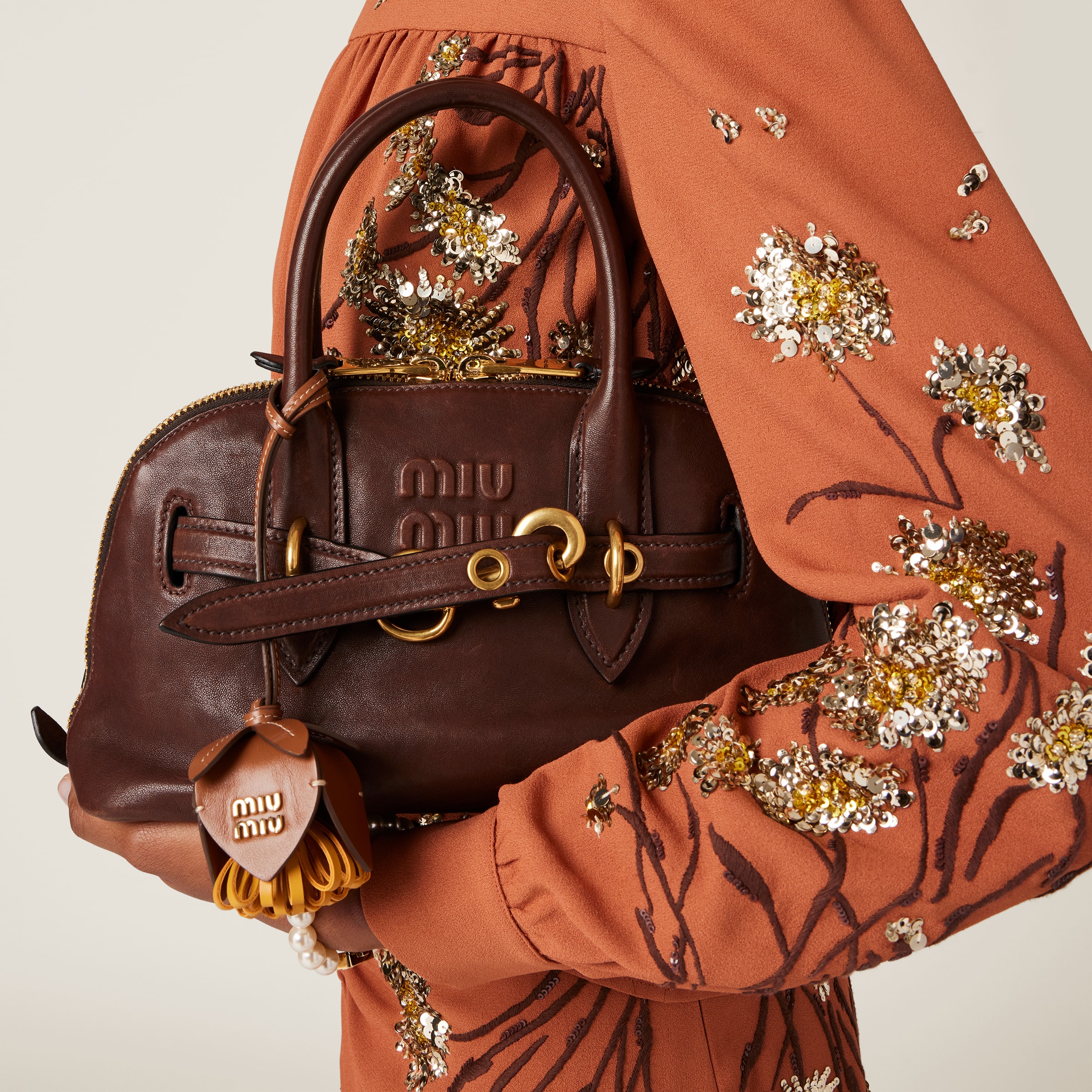 Cognac/ochre レザー トリック | Miu Miu Cognac/ochre レザー トリック | Miu Miu