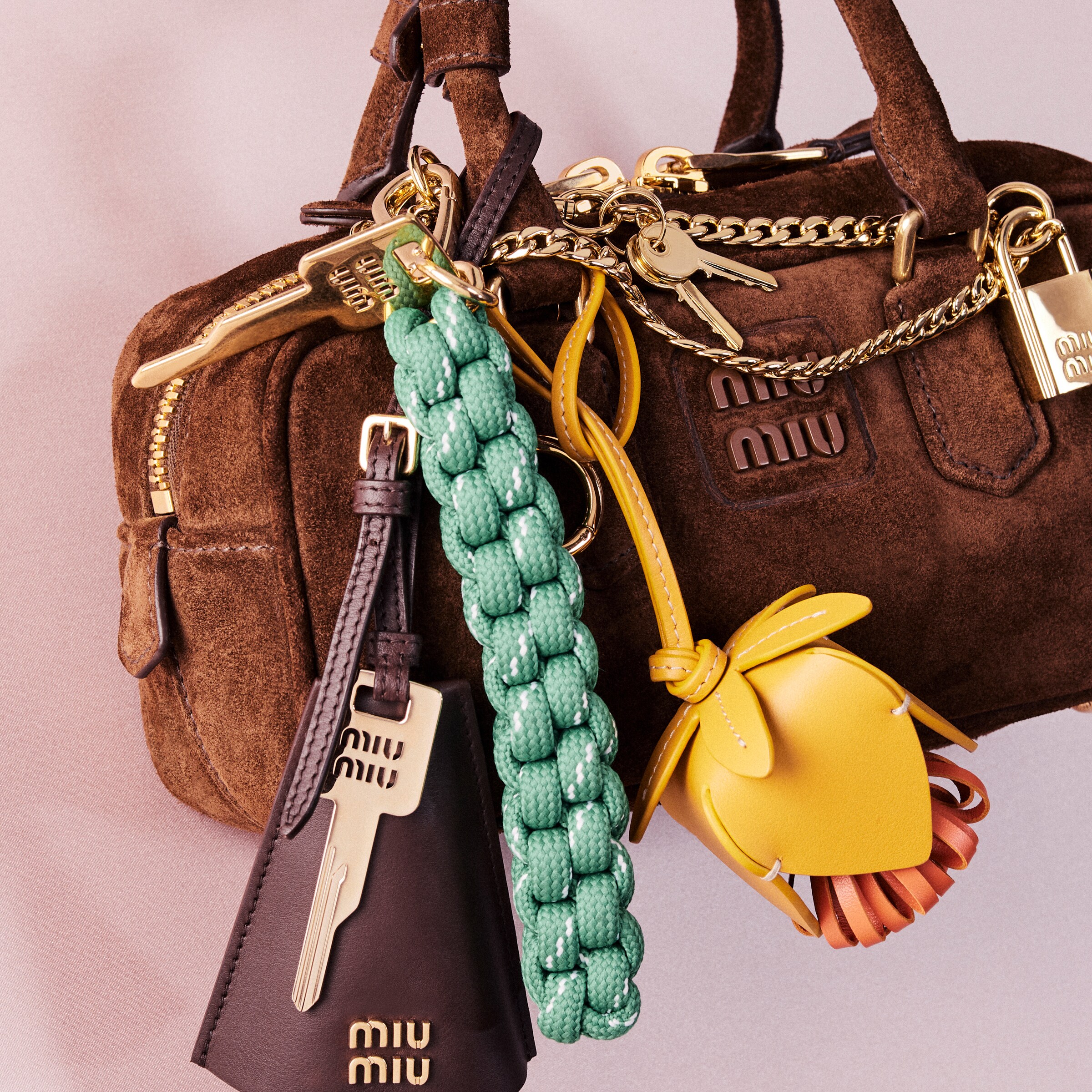 Ochre/orange Leather Trick | Miu Miu