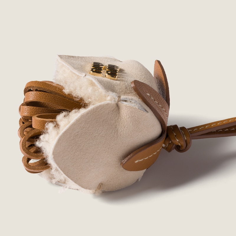 Shearling and nappa leather trick