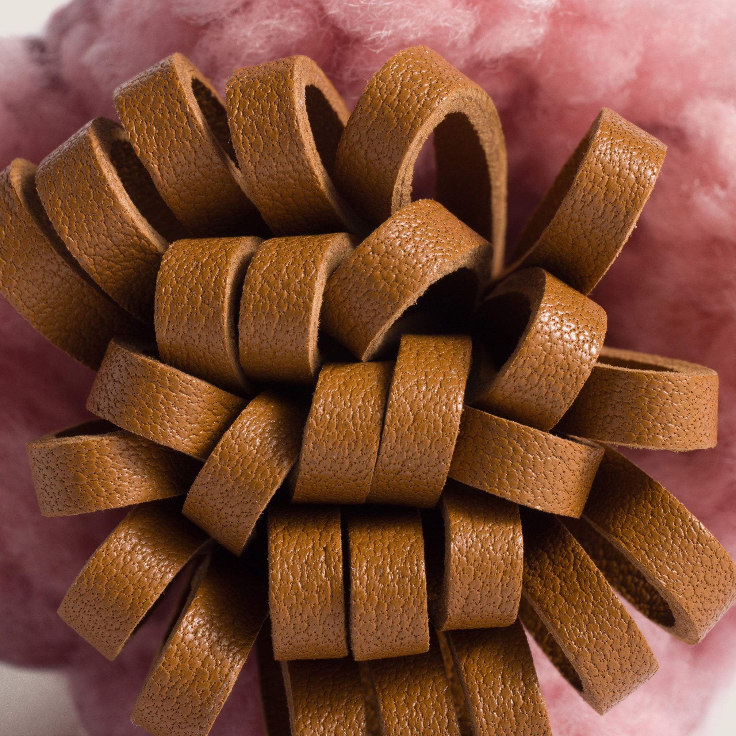 Miu Miu Shearling And Nappa Leather Trick In Pink