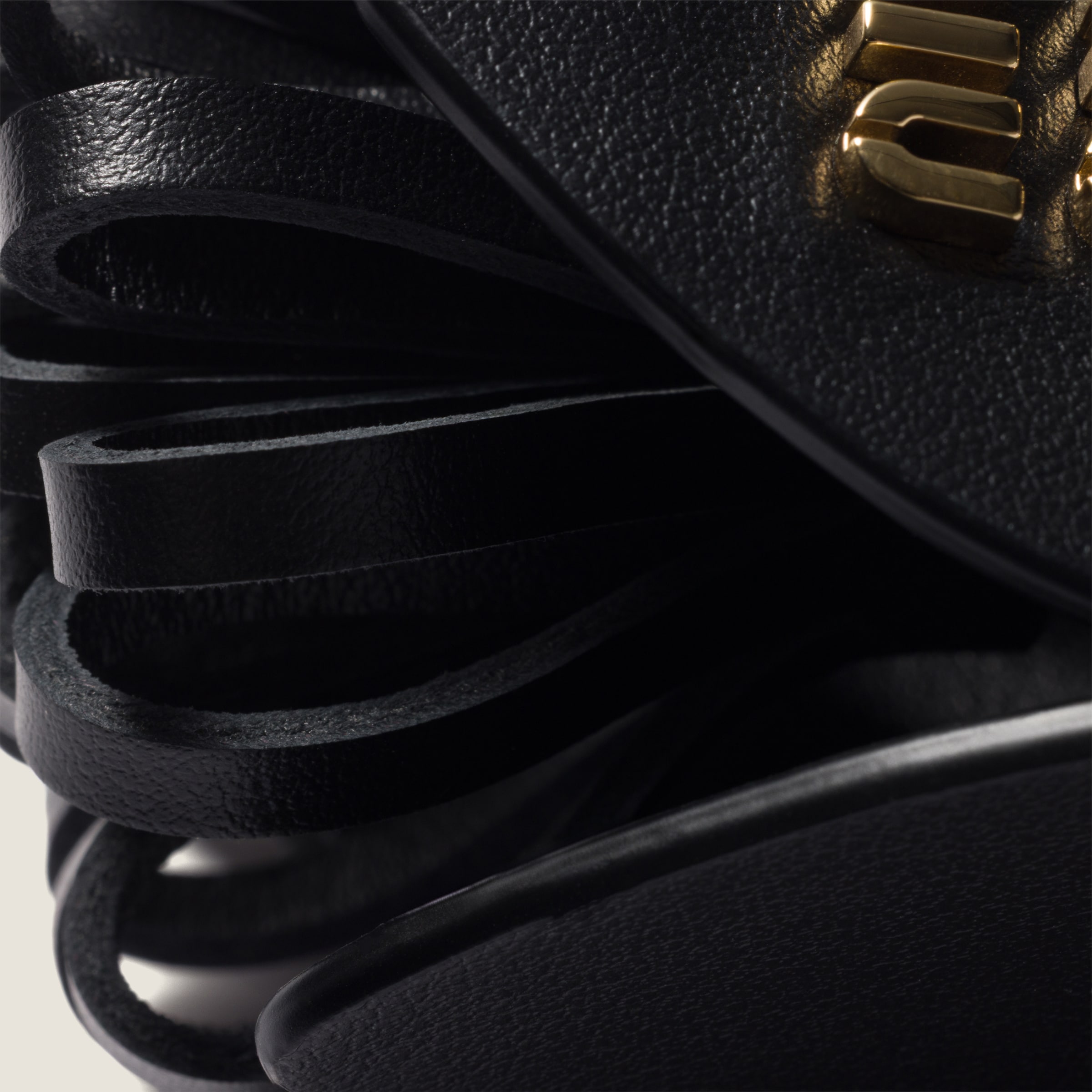 Miu Miu Leather Trick In Black