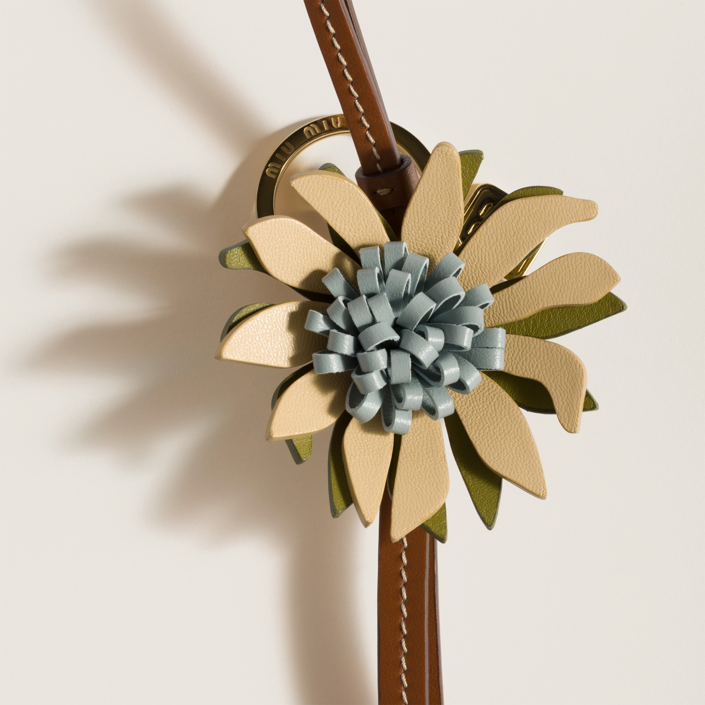 MIU MIU TRICK LEATHER KEYRING