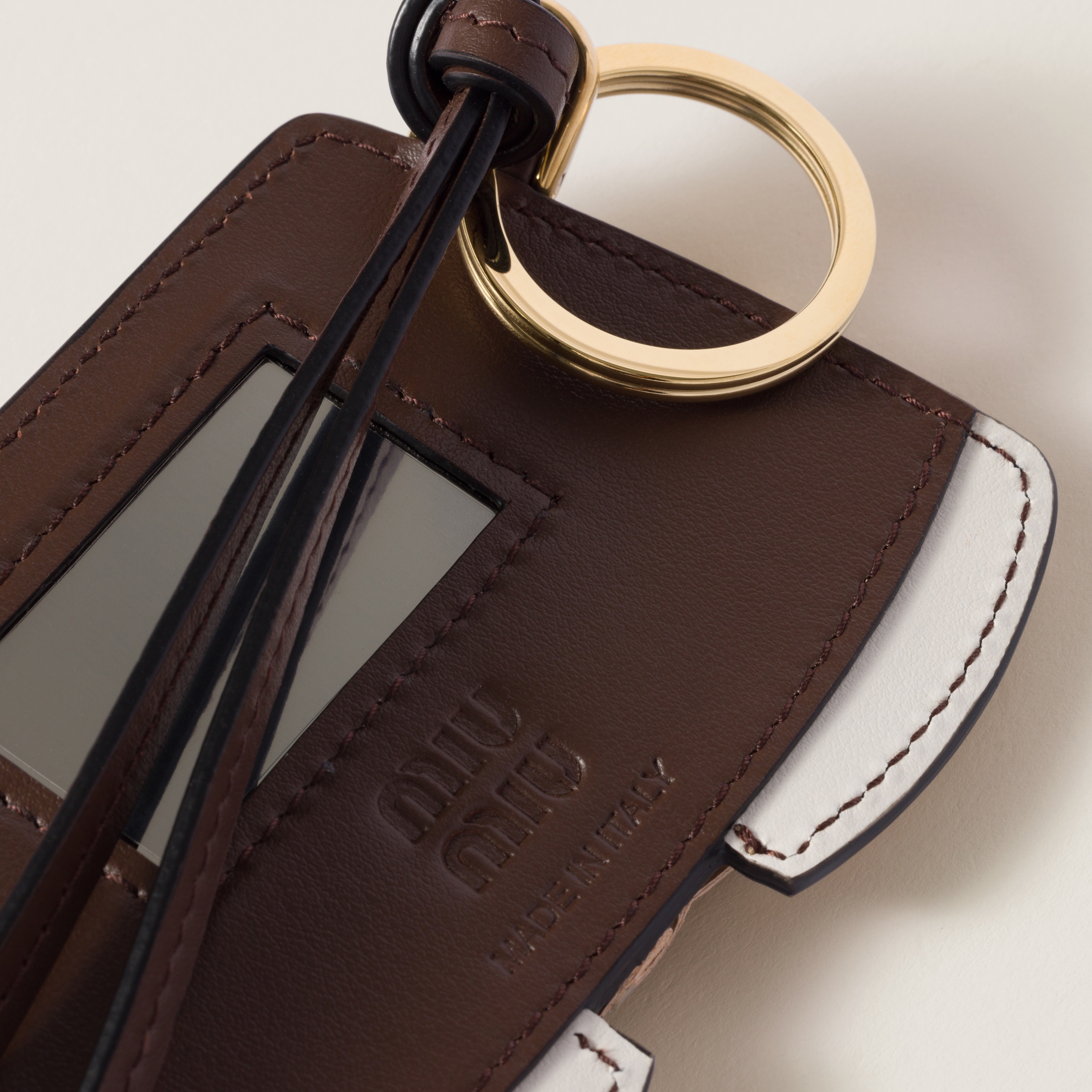 MIU MIU LEATHER KEYCHAIN TRICK