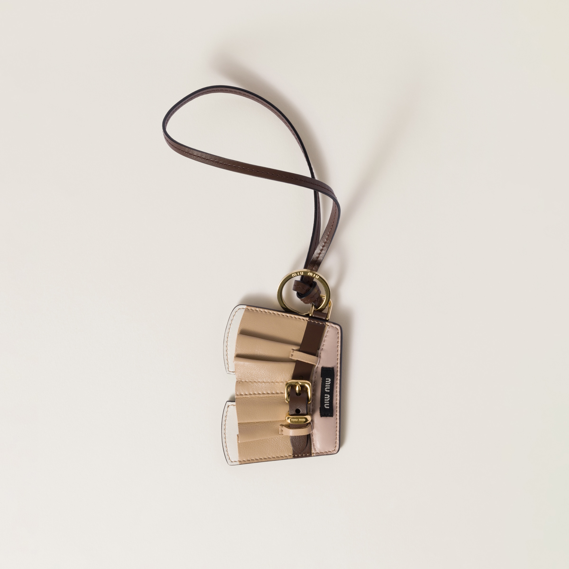 Miu Miu Leather Keychain Trick In Cord
