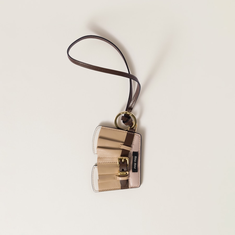 Cord Leather Keychain Trick Miu Miu