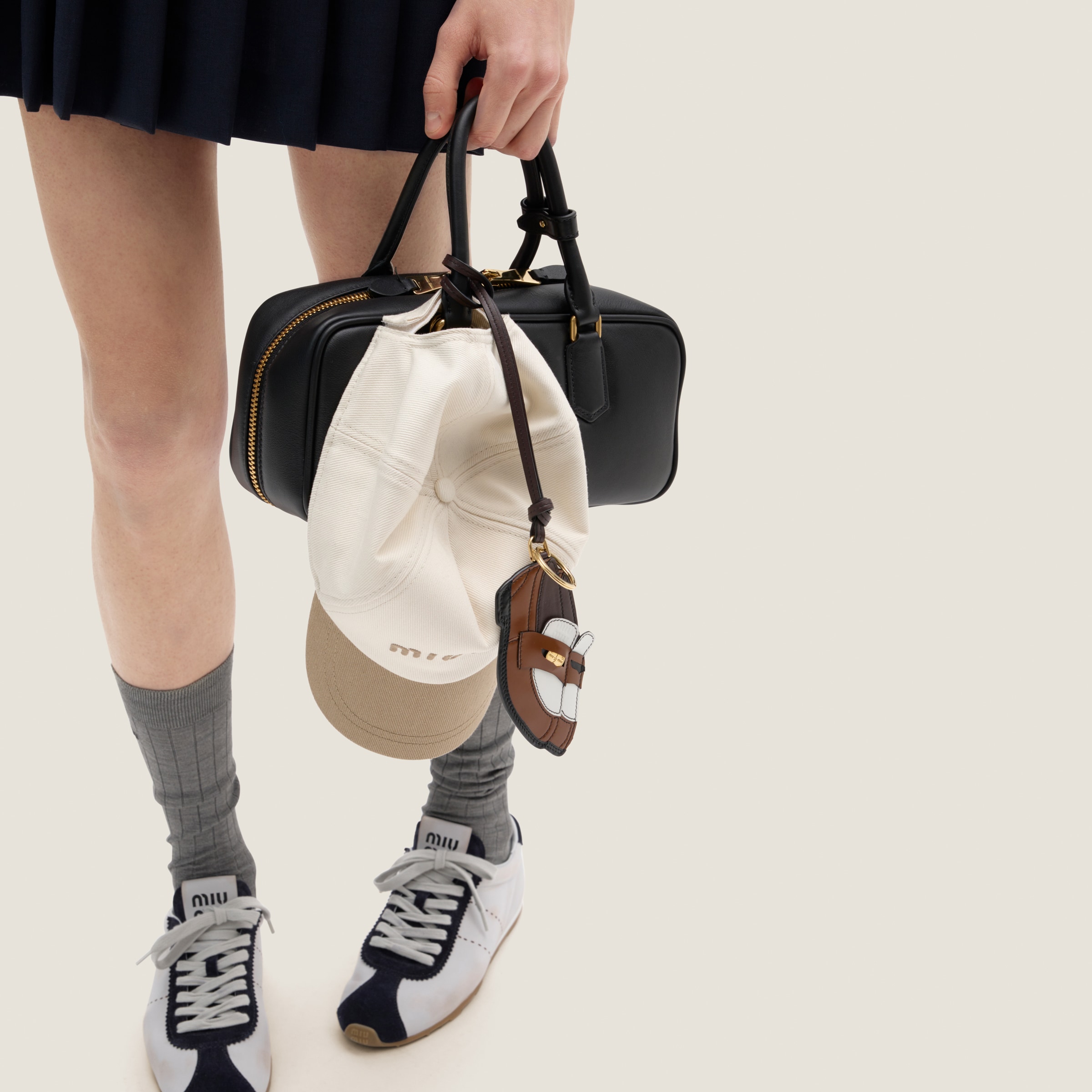 MIU MIU PENNY LOAFER LEATHER KEYCHAIN TRICK