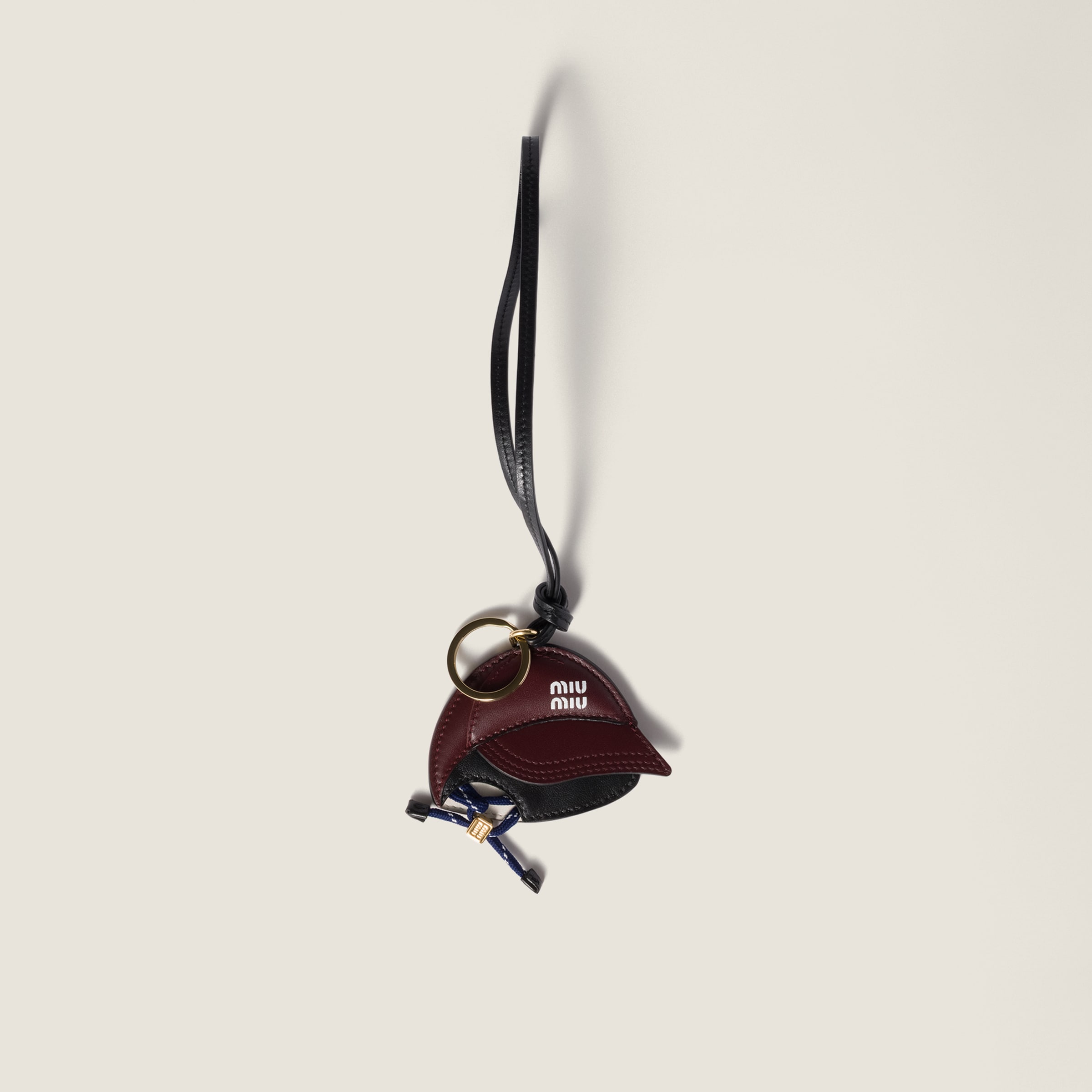 Miu Miu Keychain Cap Baseball Trick In Burgundy