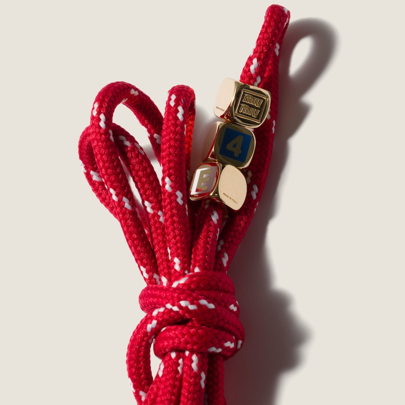 Enameled metal dice charm