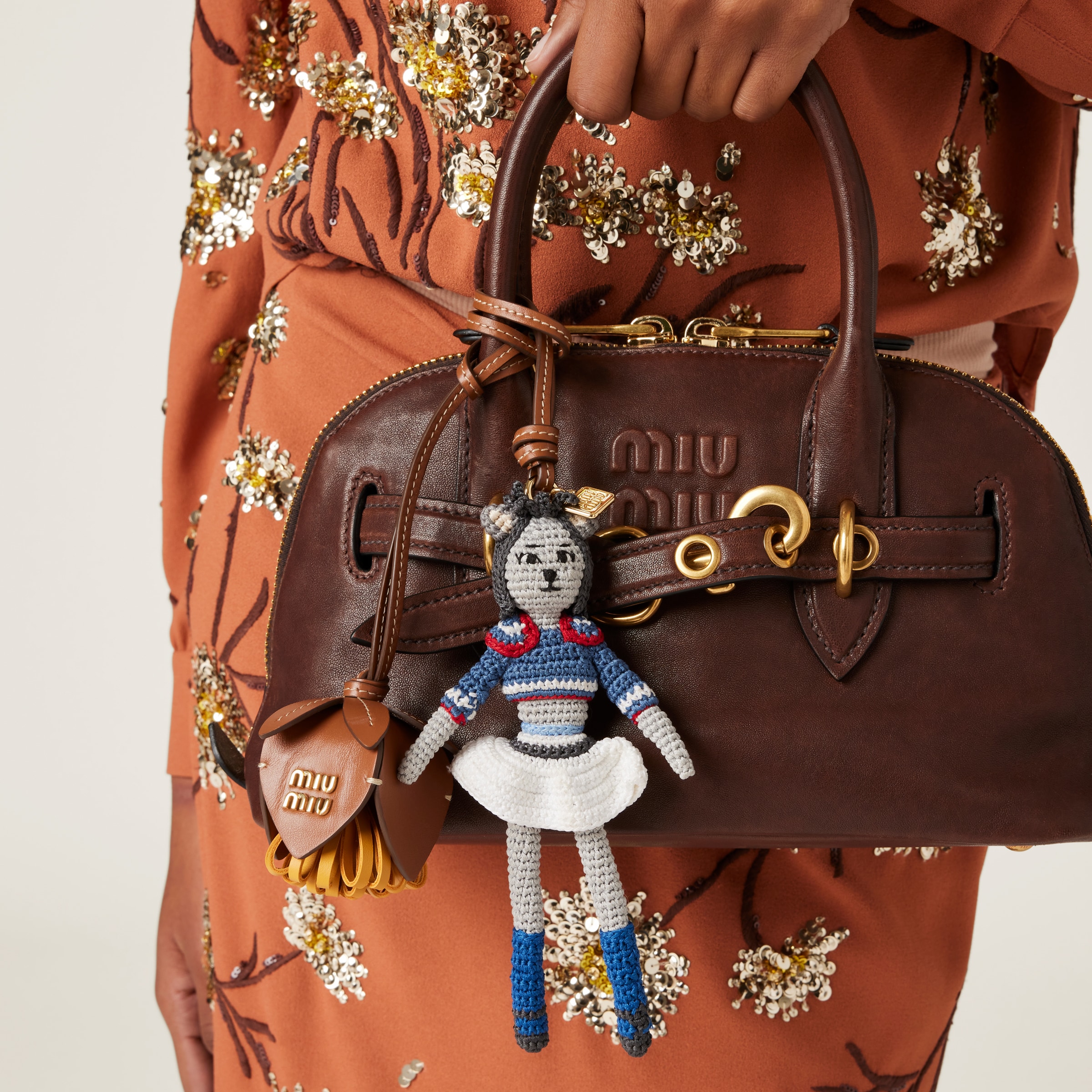 【MiuMiu】国内未掲載商品 テクニカルヤーン トリック ネイビー テクニカルヤーン トリック | Miu Miu