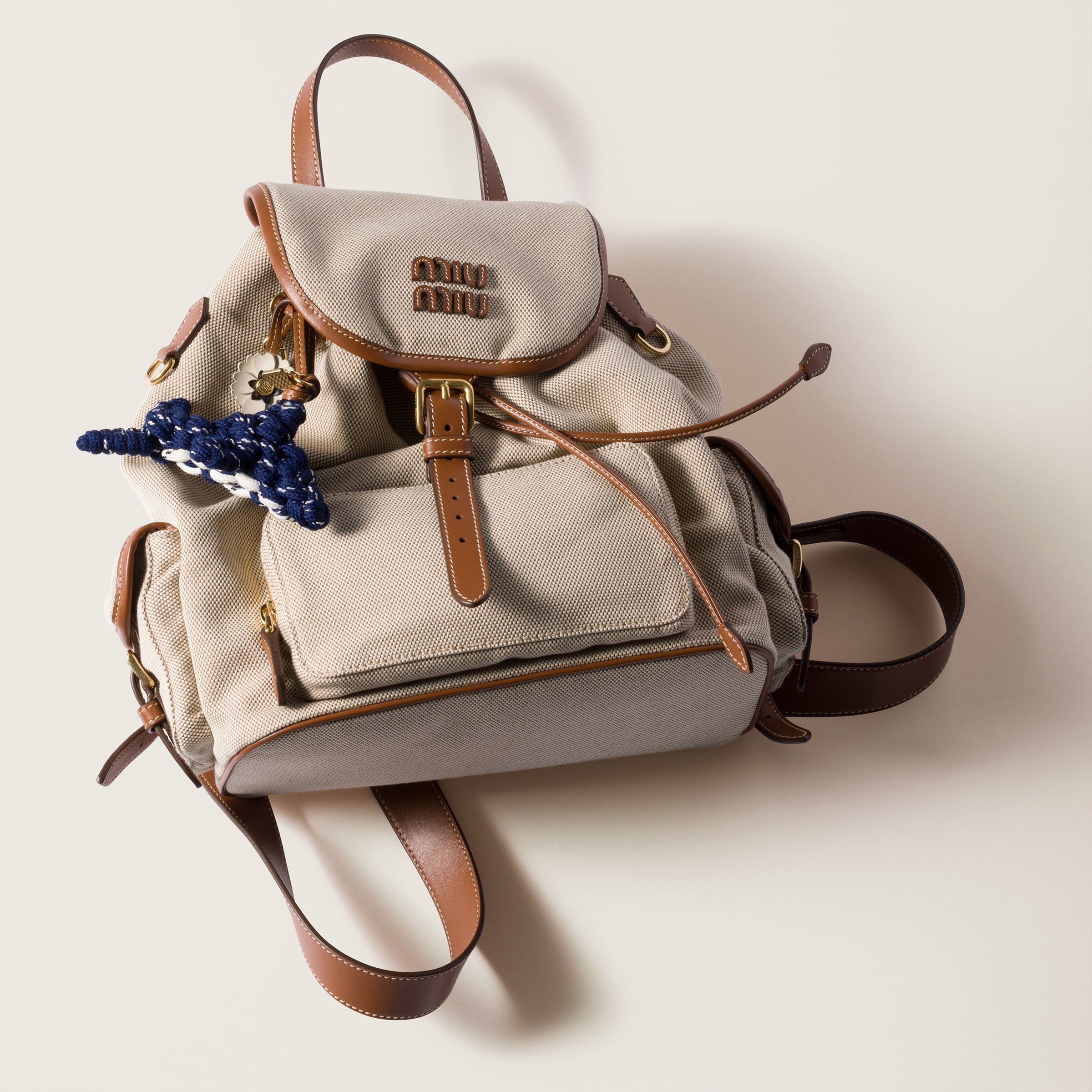 Miu Miu Cord And Leather Trick