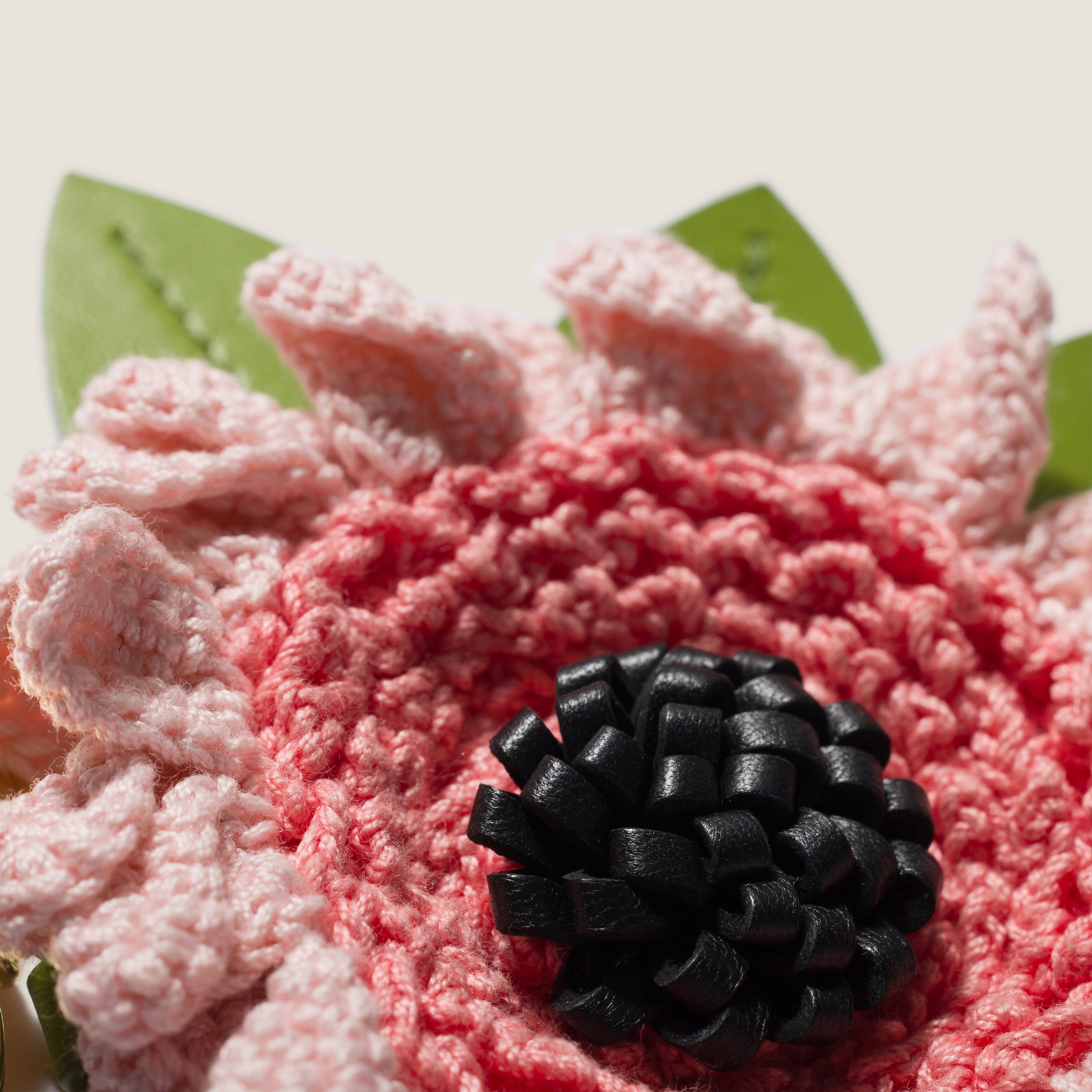miumiu トリックキーリング ピンク Pink Fabric And Leather Key Ring Trick | Miu Miu - Japan
