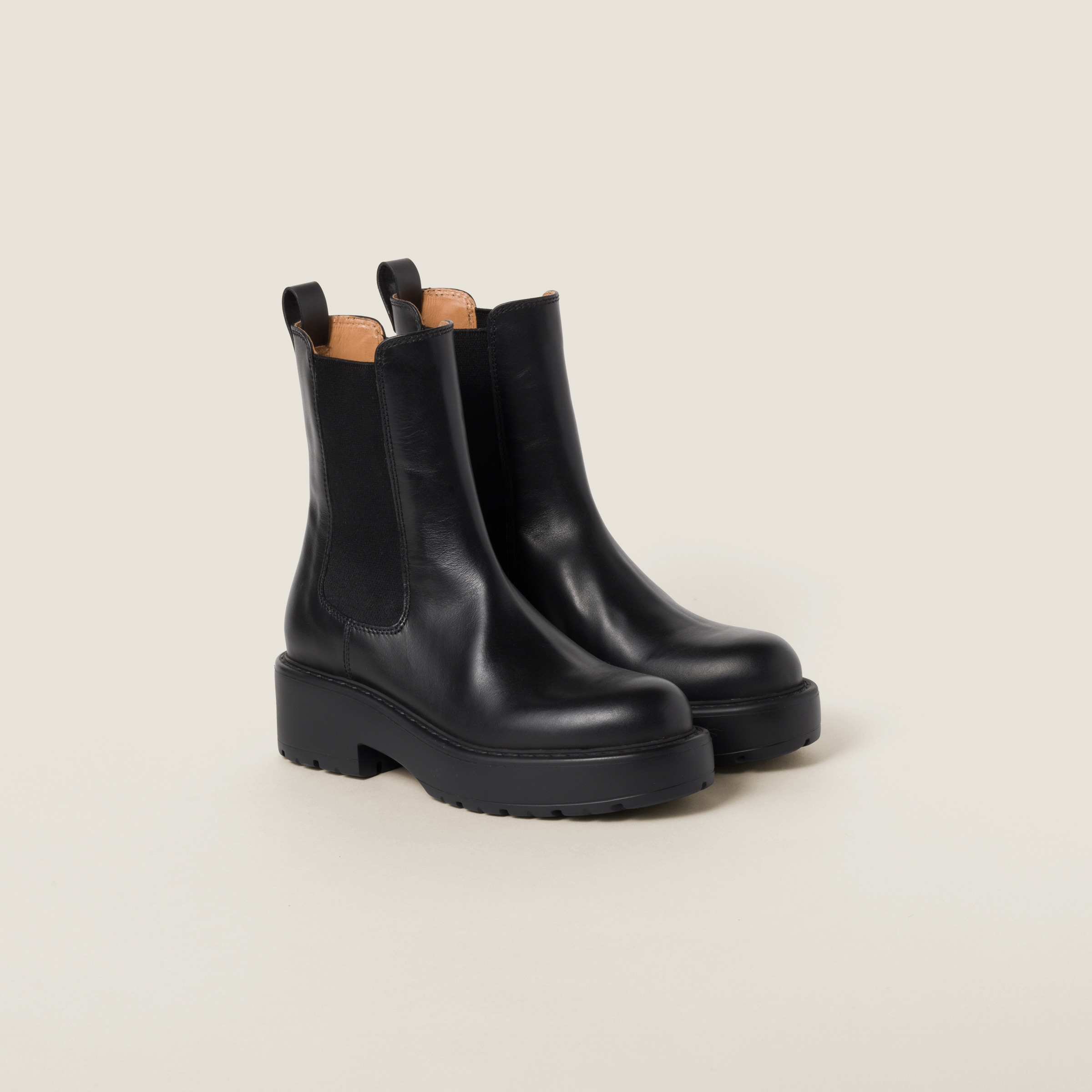 Leather booties