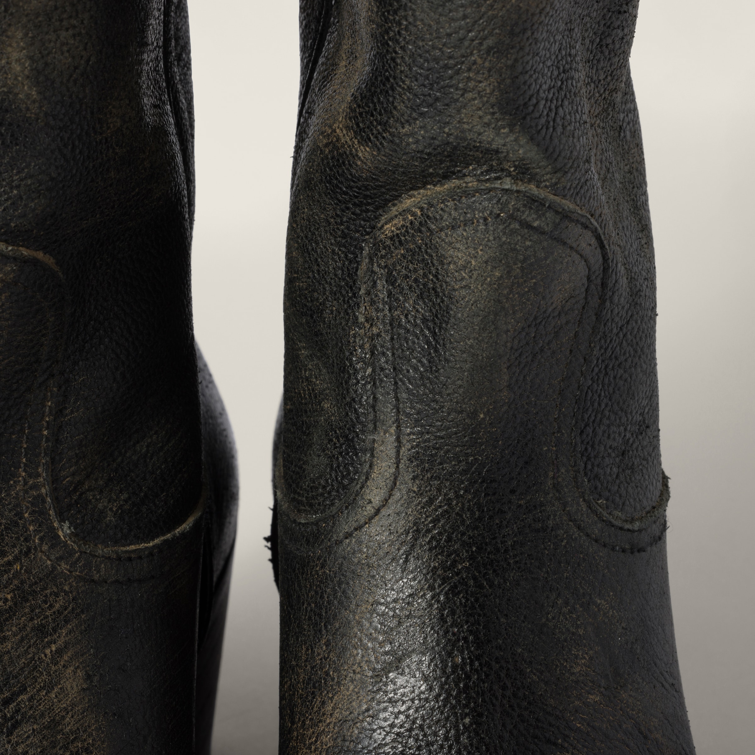 Miu Miu Leather Boots In Cocoa Brown