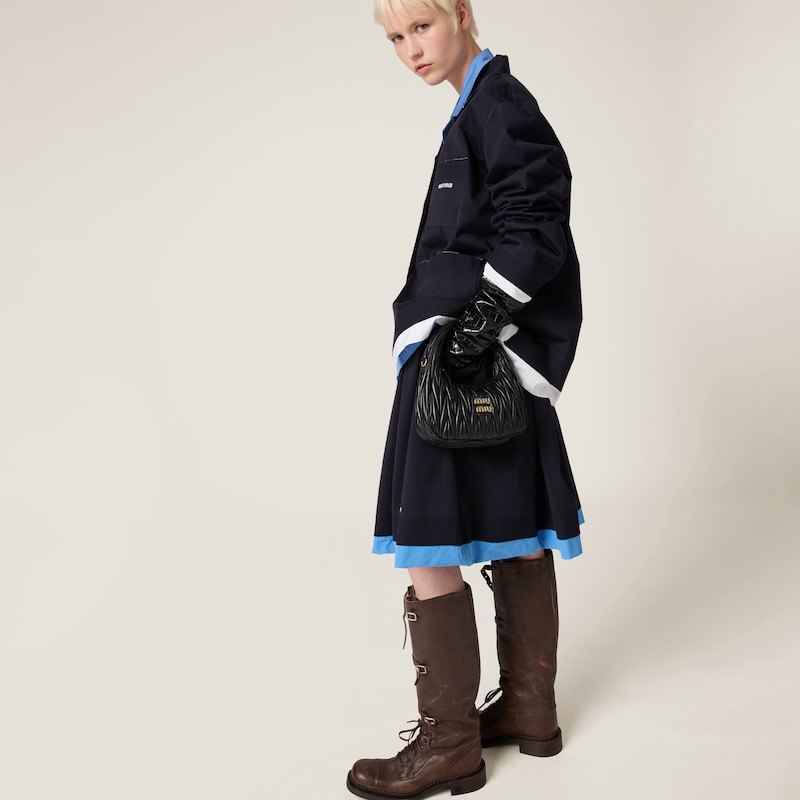 Bottes En Cuir Marron Cacao Miu Miu