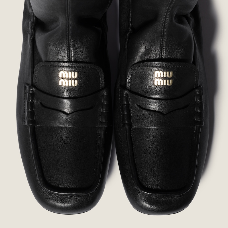 Ruches nappa leather boots