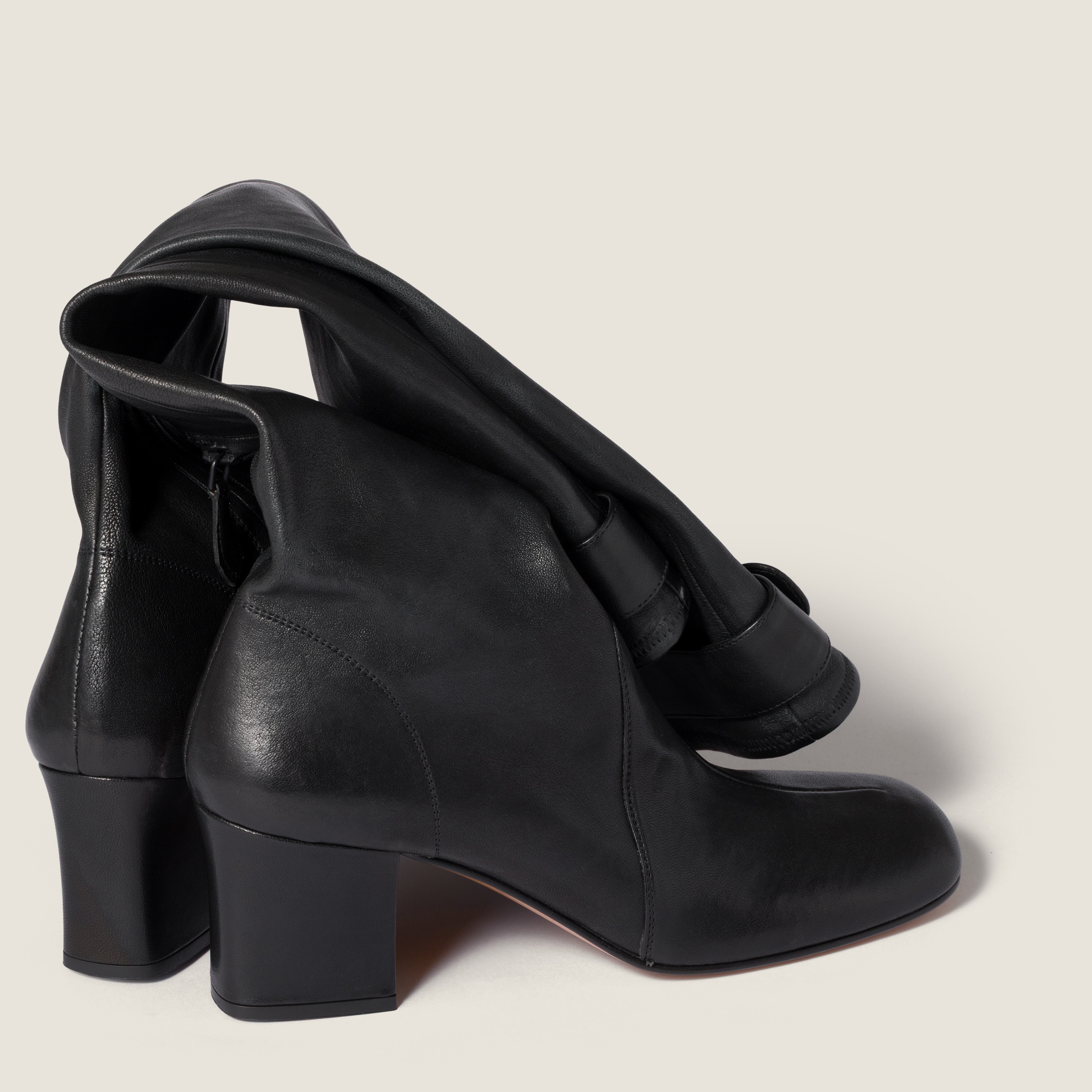 Miu Miu Nappa Leather Boots With Buckle In Multi