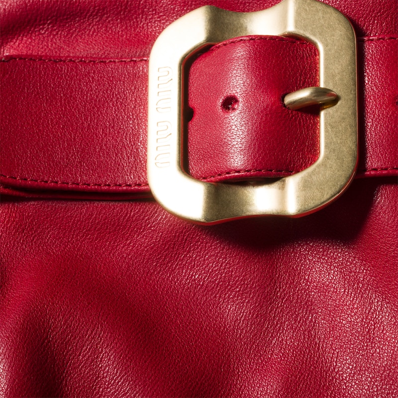 Nappa leather boots with buckle