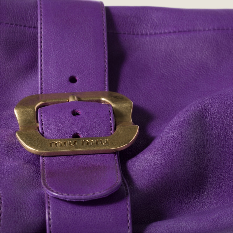 Nappa leather boots with buckle