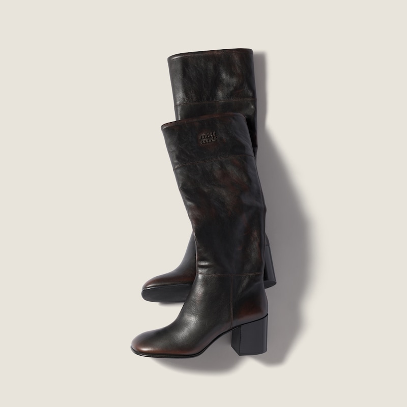 Leather boots