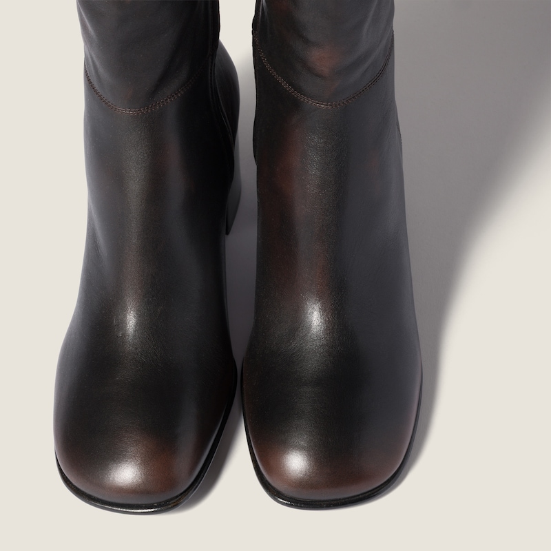 Leather boots