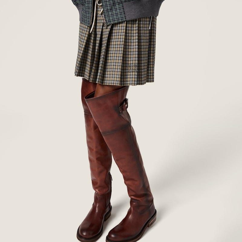 Leather boots