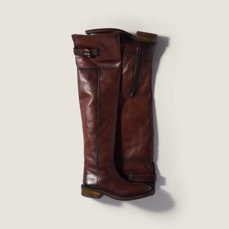Leather boots