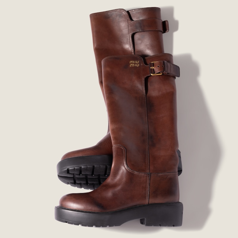 Leather boots