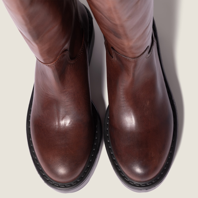 Leather boots