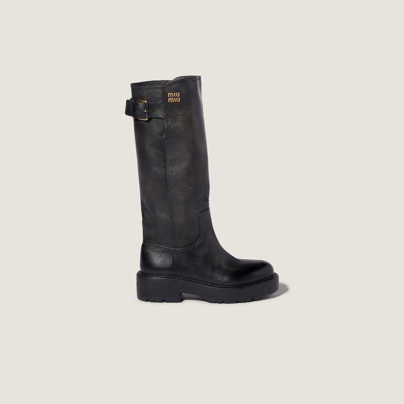 Leather boots