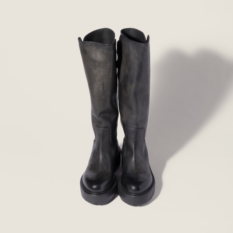 Leather boots