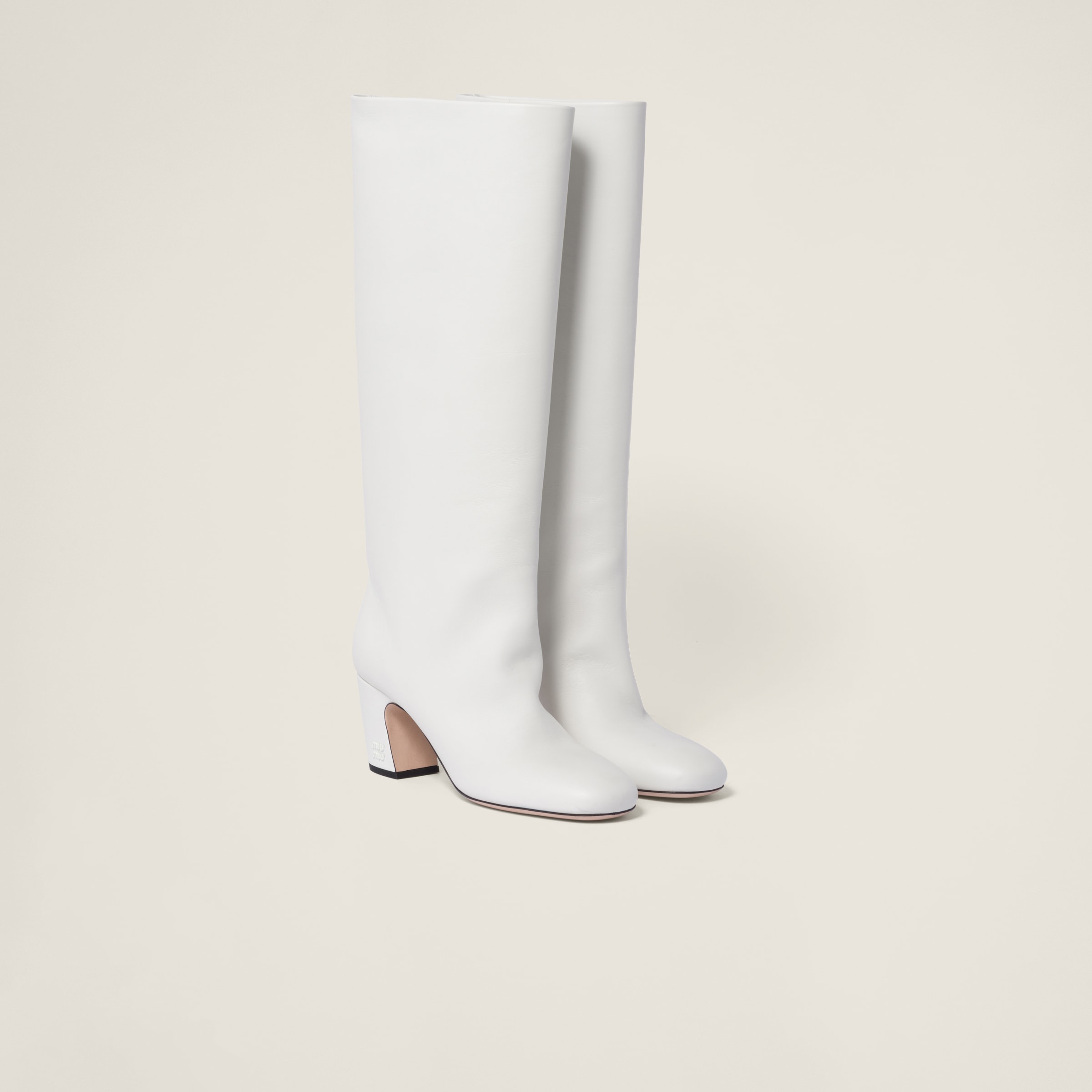 Miu miu white shop boots