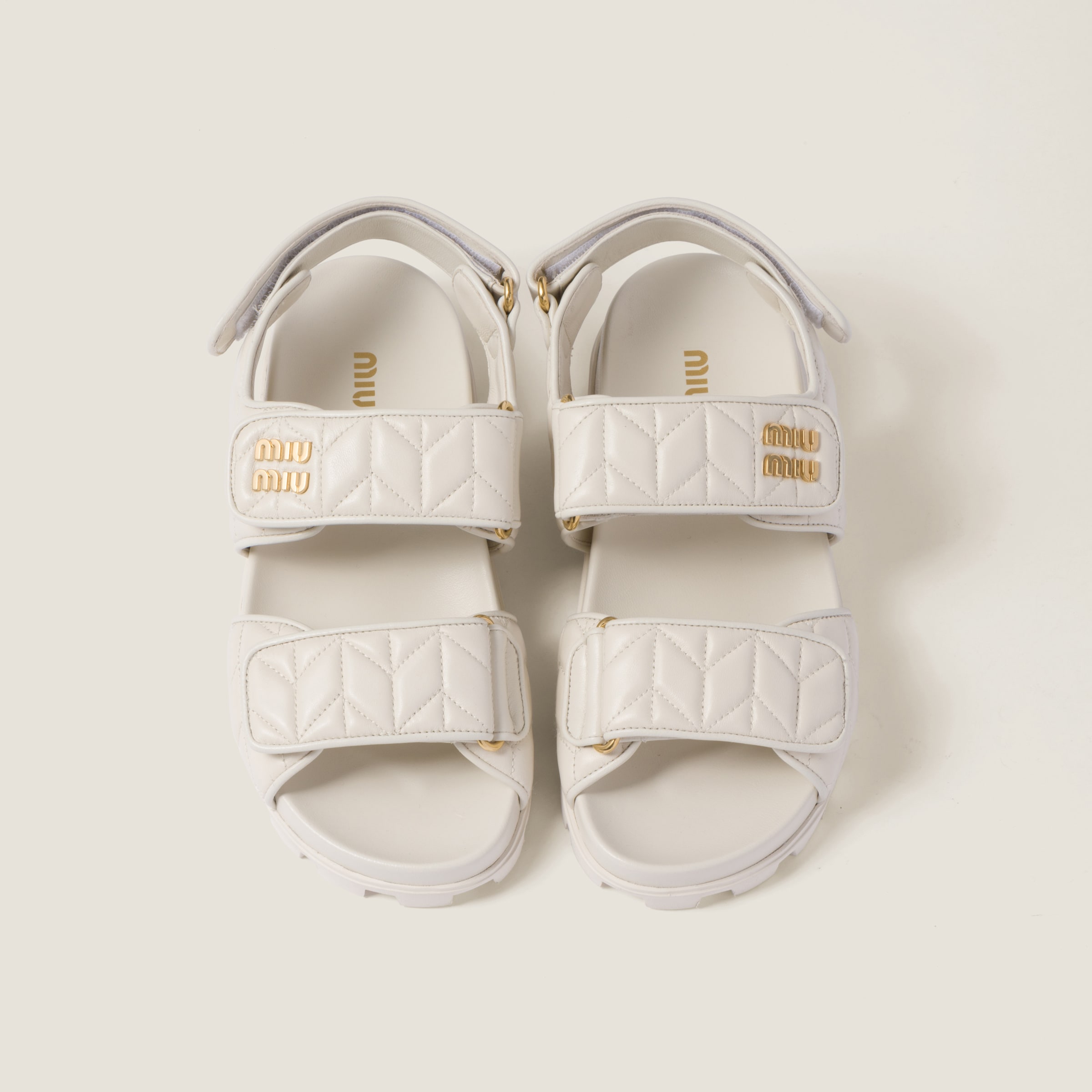 Miu miu white sandals deals