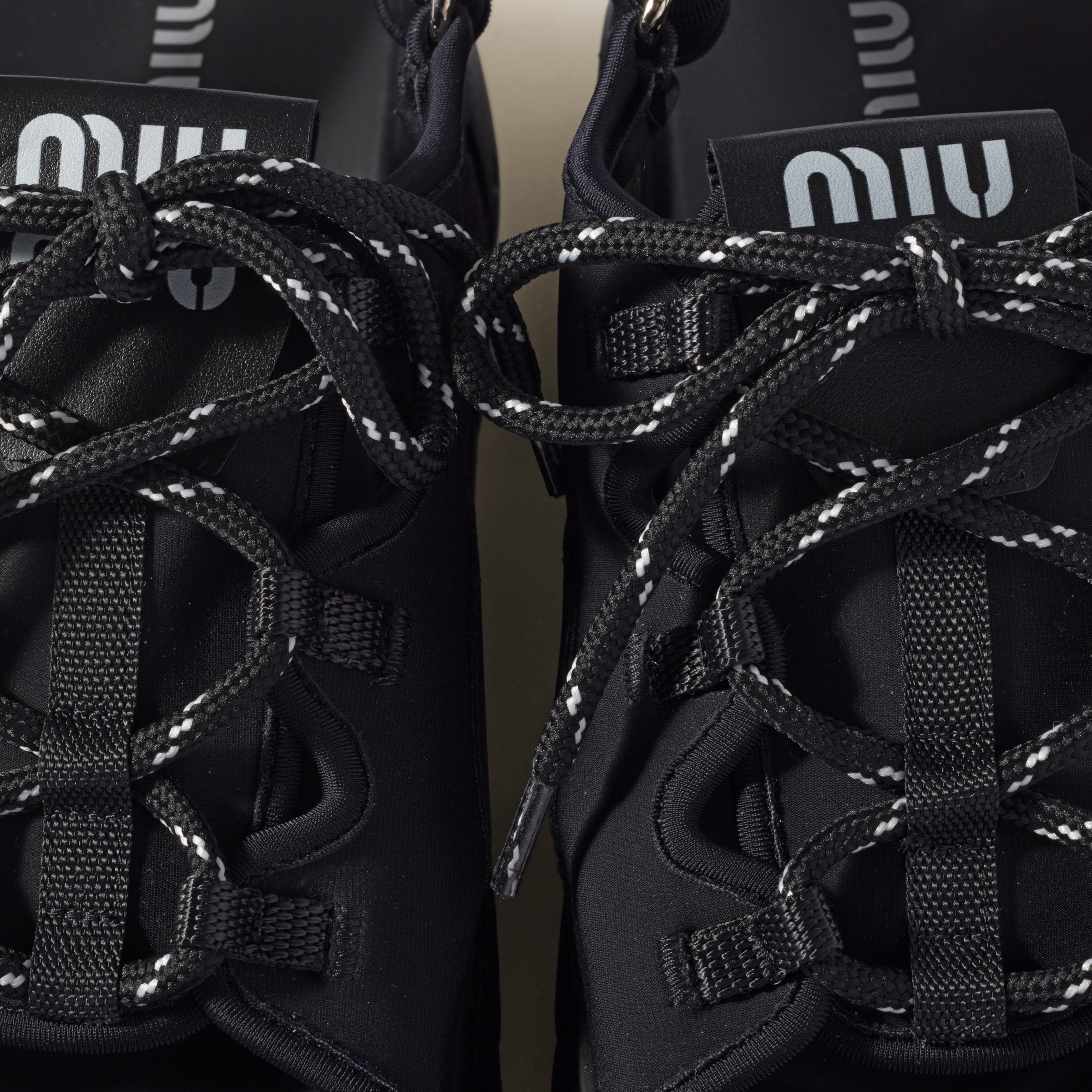 Miu Miu Chunky Neoprene Sandals In Black