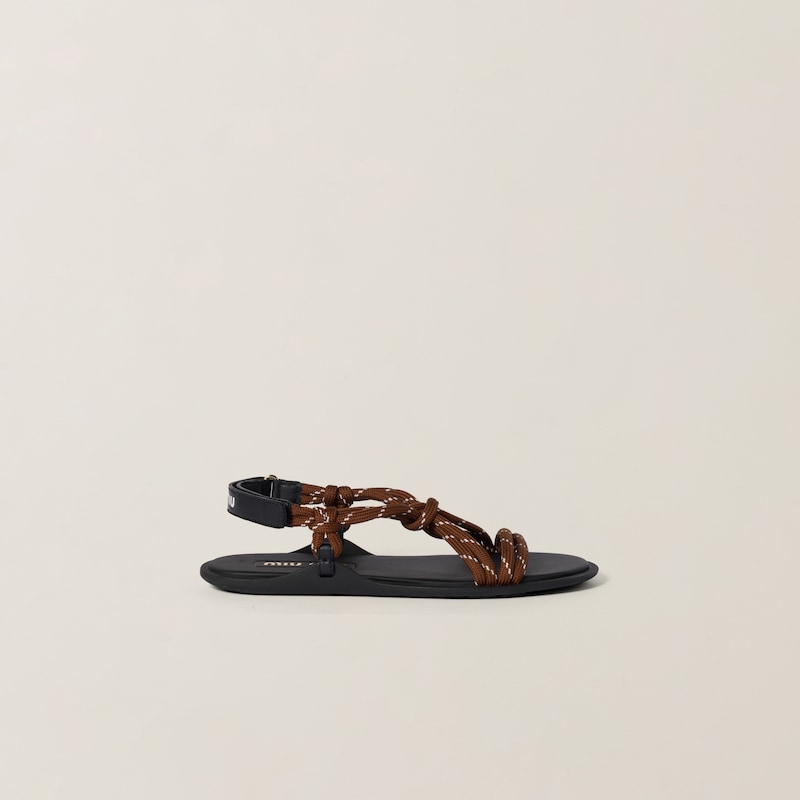 Riviere cord and leather sandals