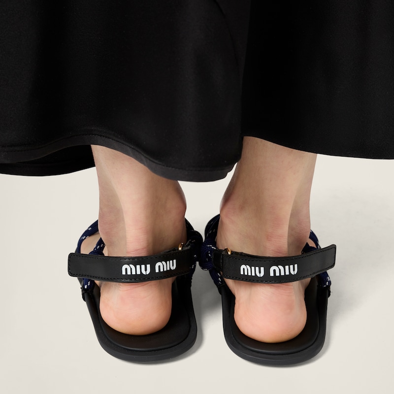 Riviere cord and leather sandals