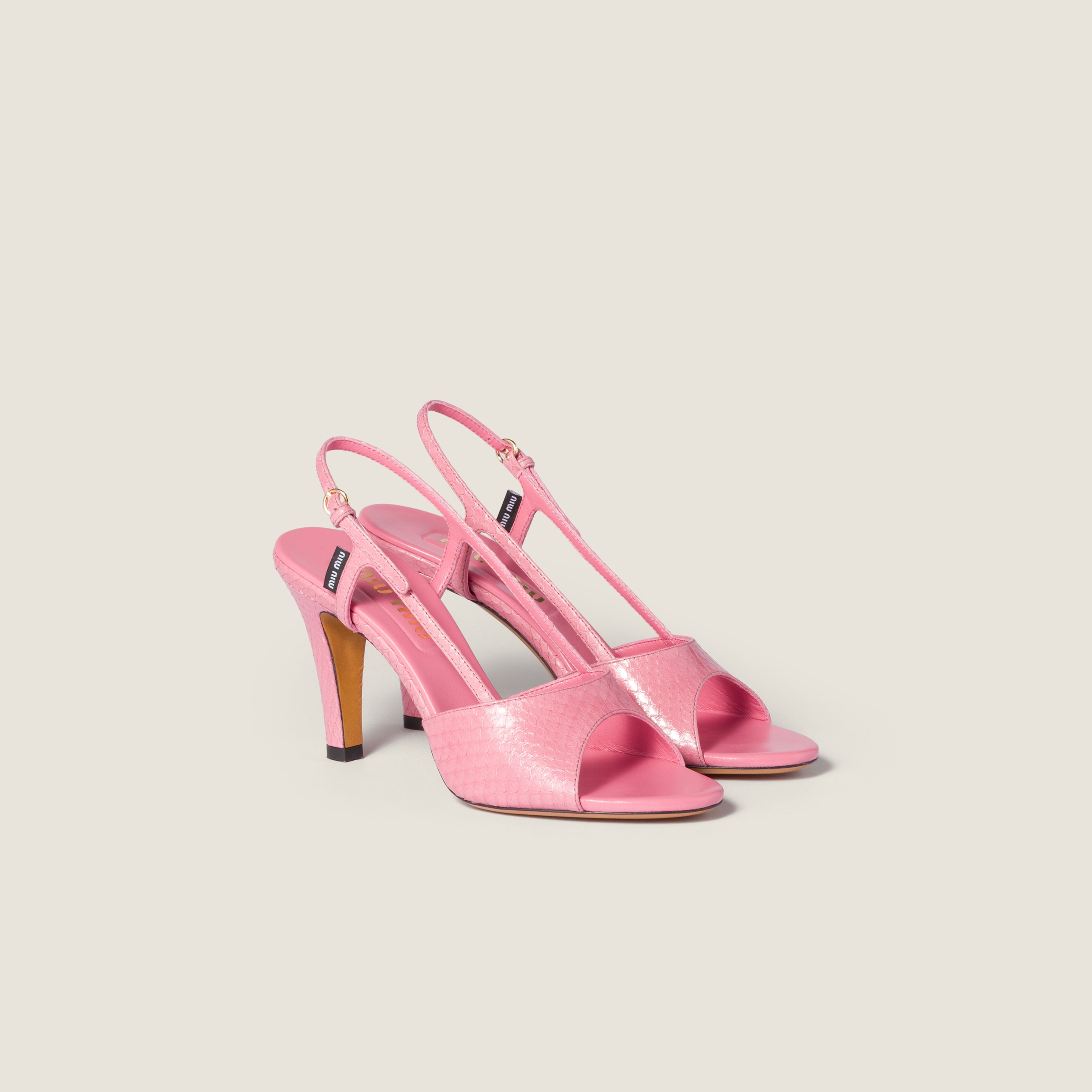 Petal Pink Ayers Slingback Sandals | Miu Miu