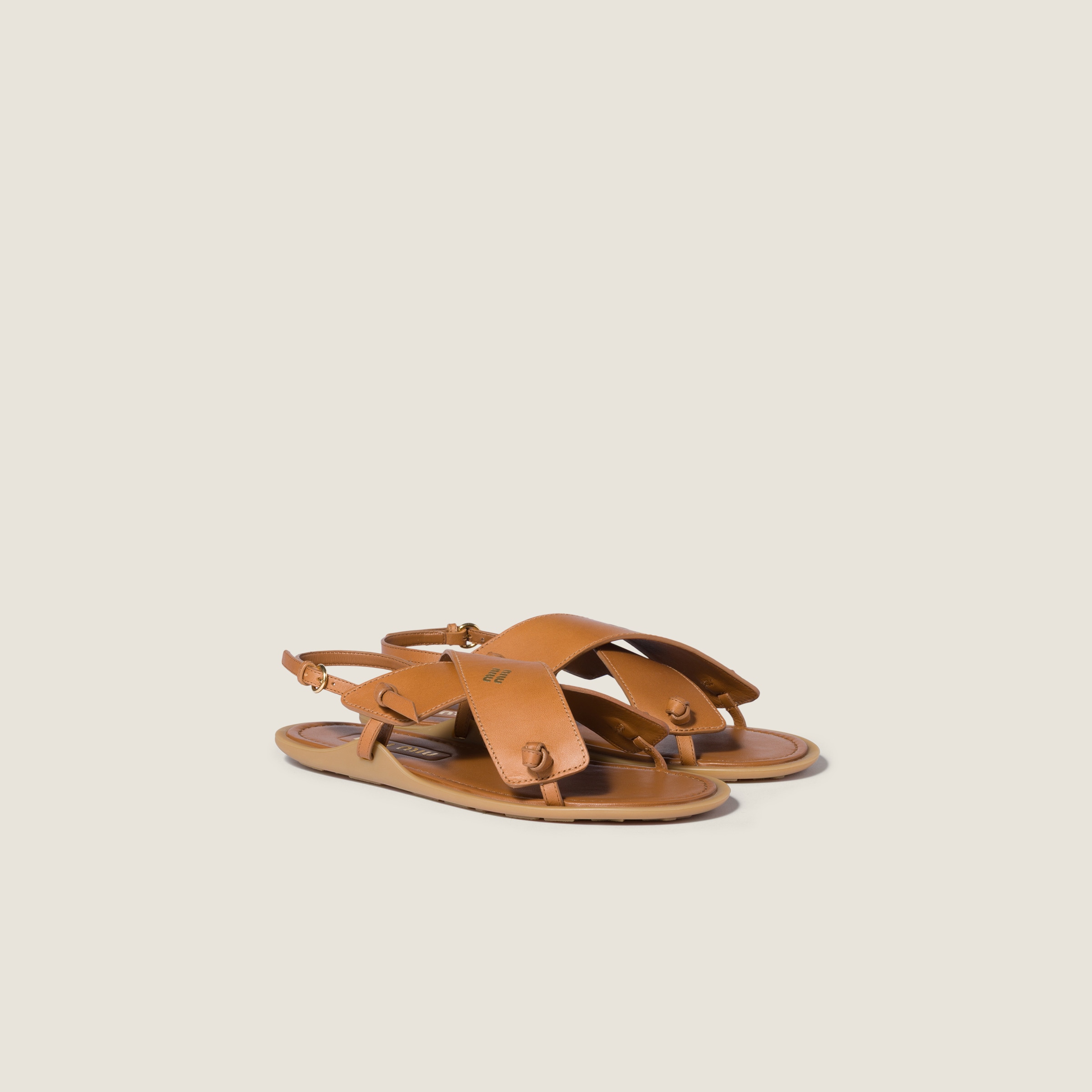 Leather sandals from Miu Miu - $1,020