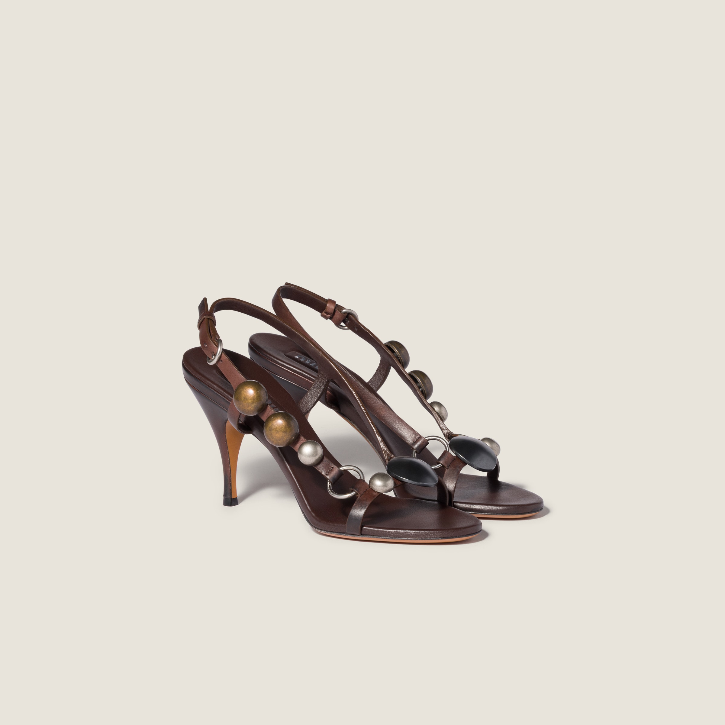 Leather sandals from Miu Miu - $1,290