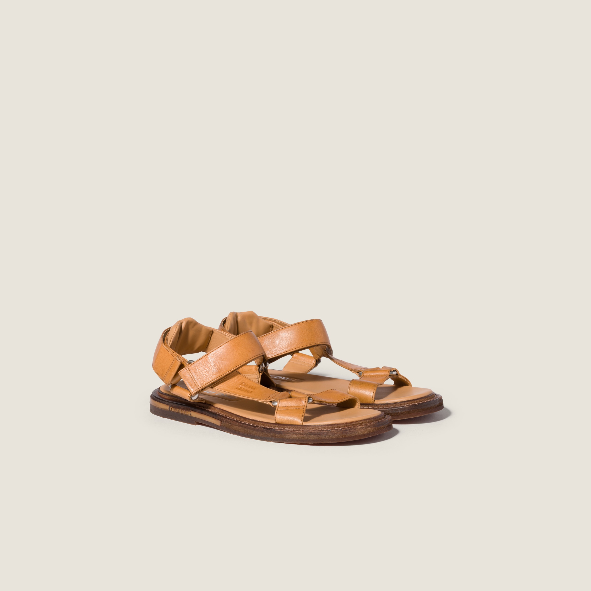 Leather sandals from Miu Miu - $1,320