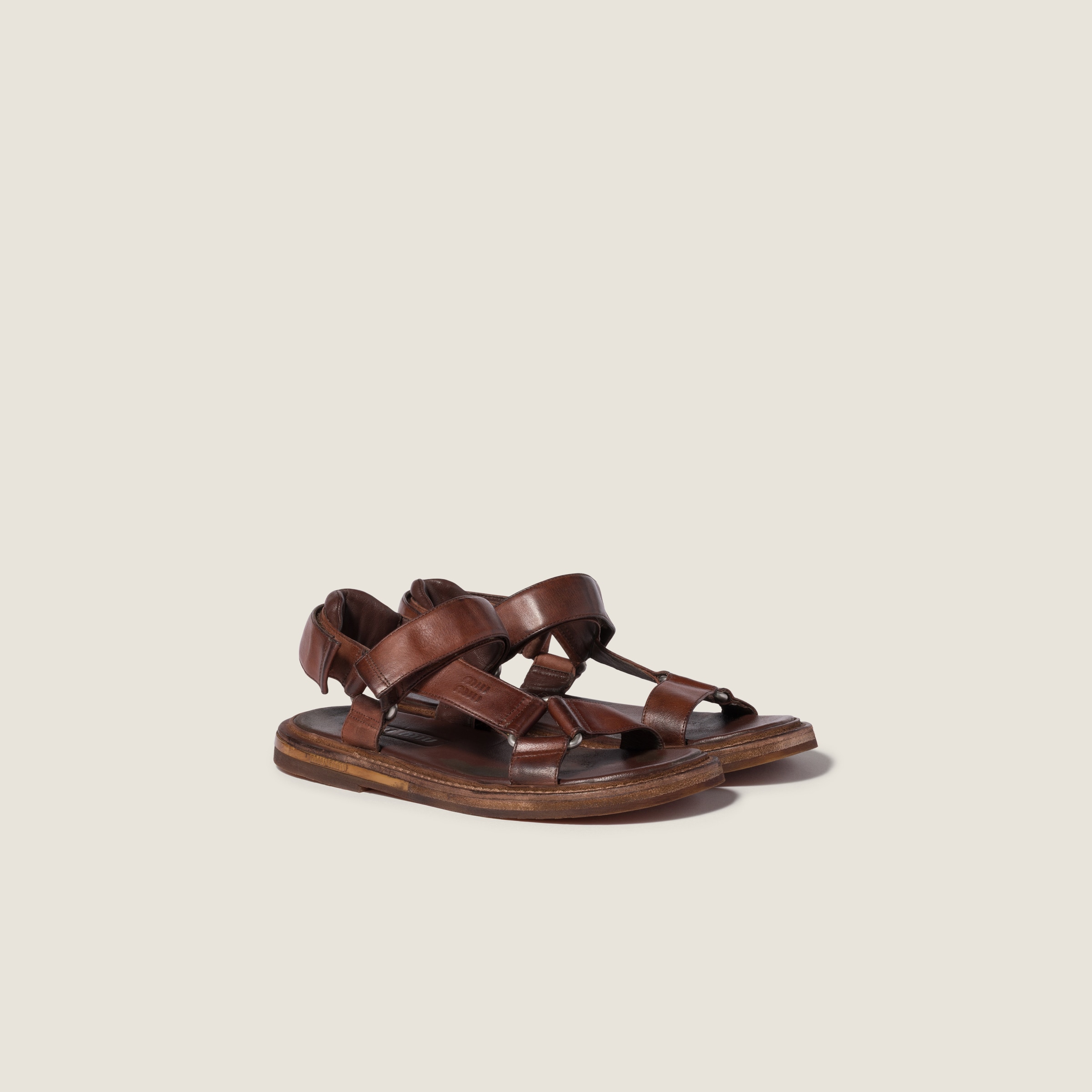 Leather sandals from Miu Miu - $1,320