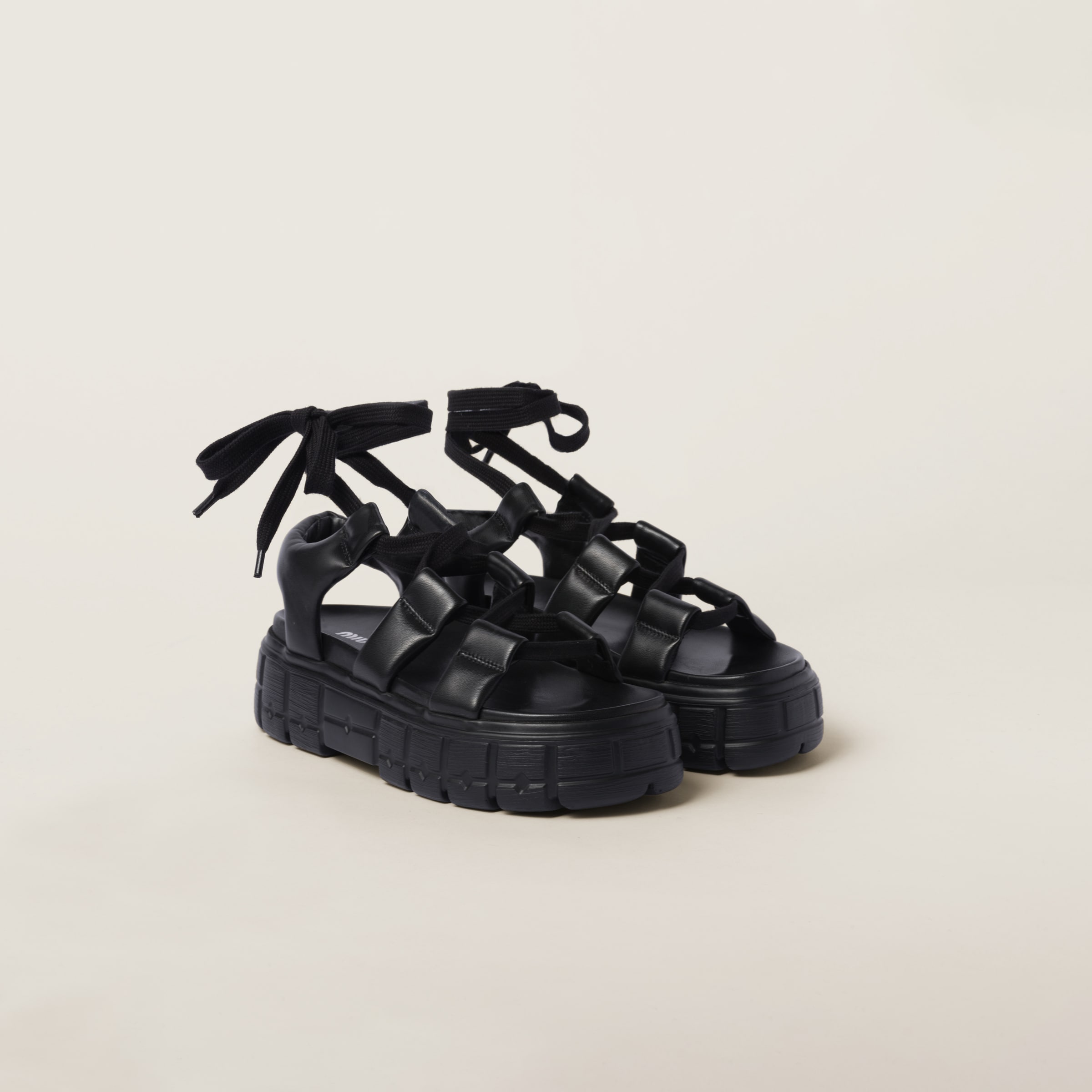 Miu miu discount nappa leather sandals
