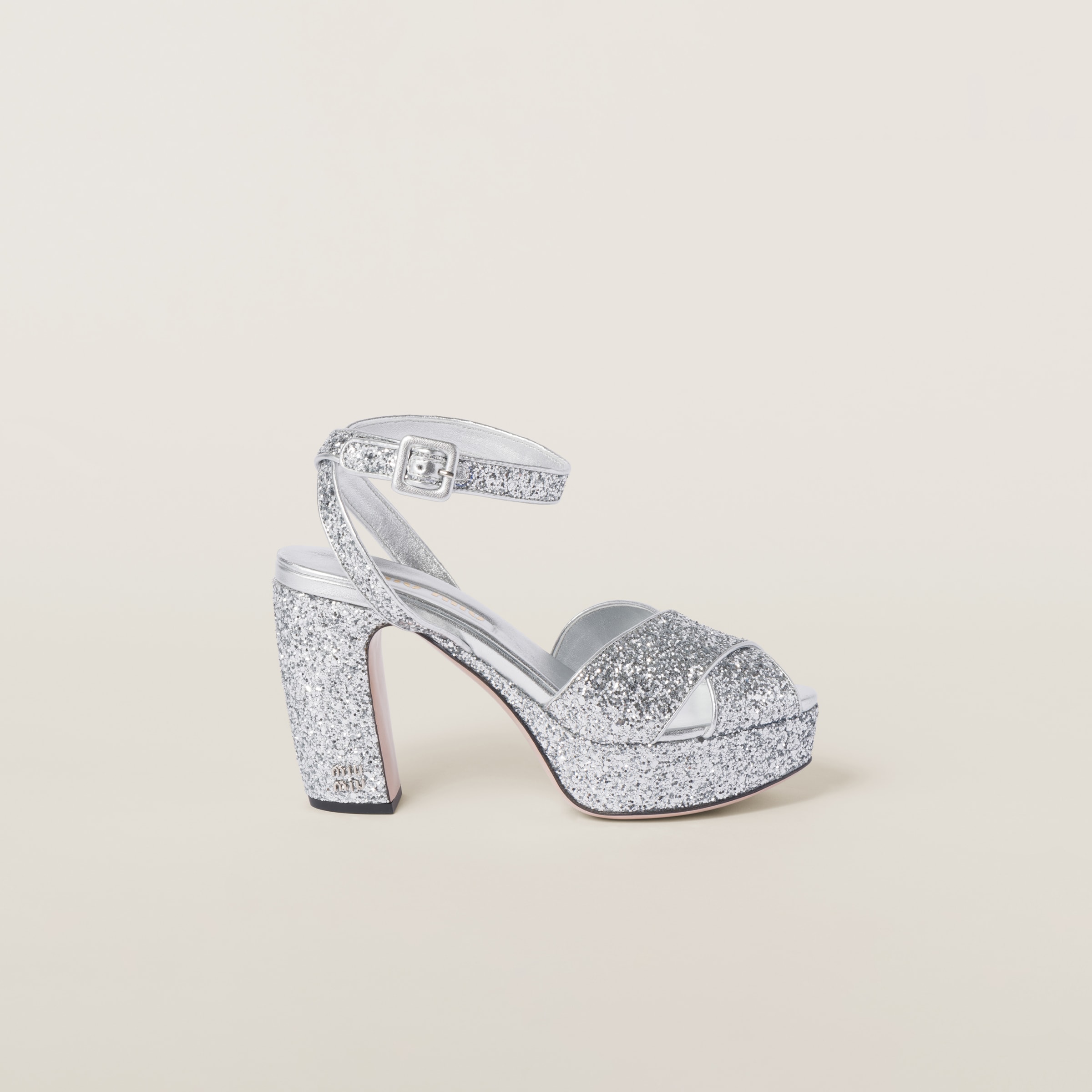 Glitter silver sandals outlet