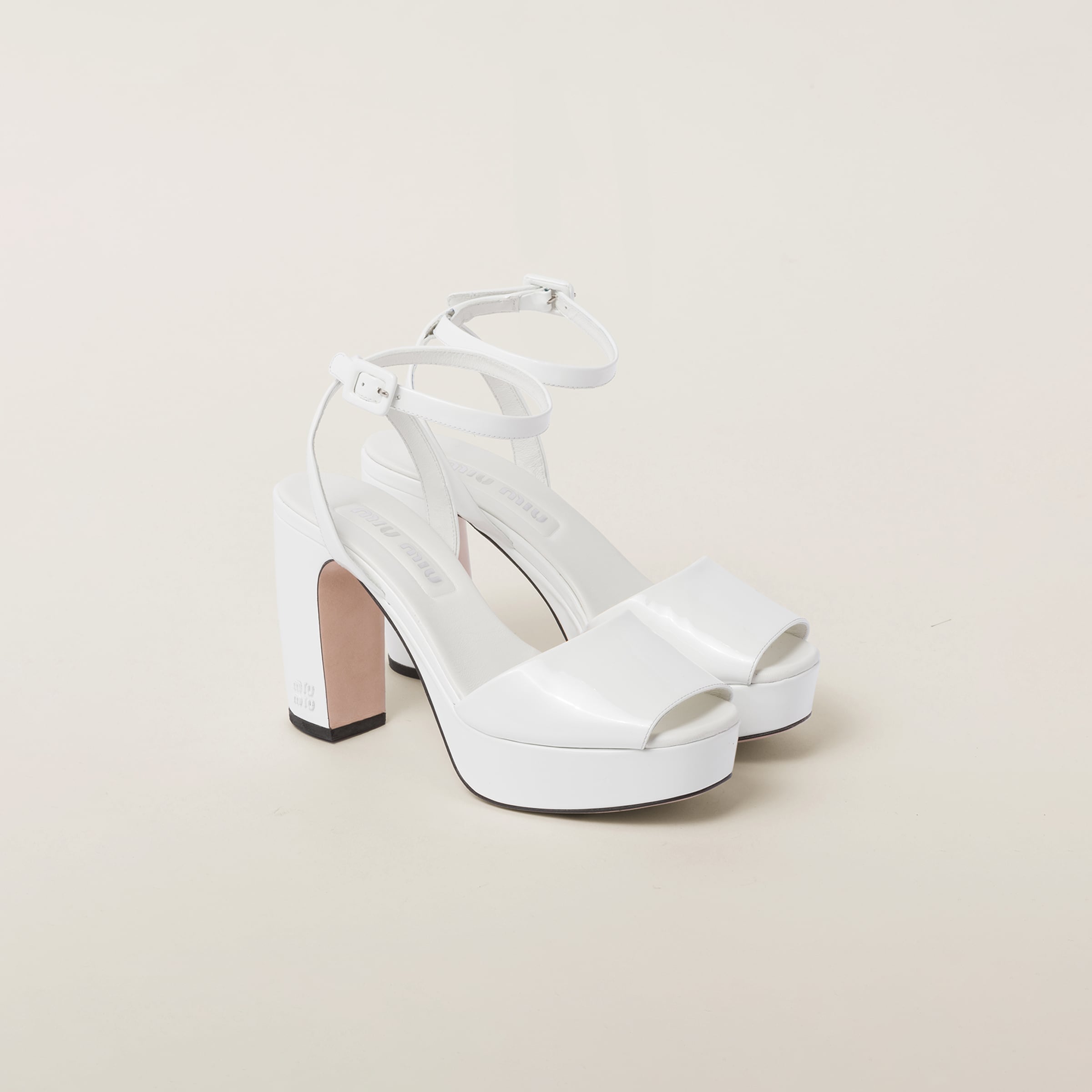 Miu miu white 2025 sandals