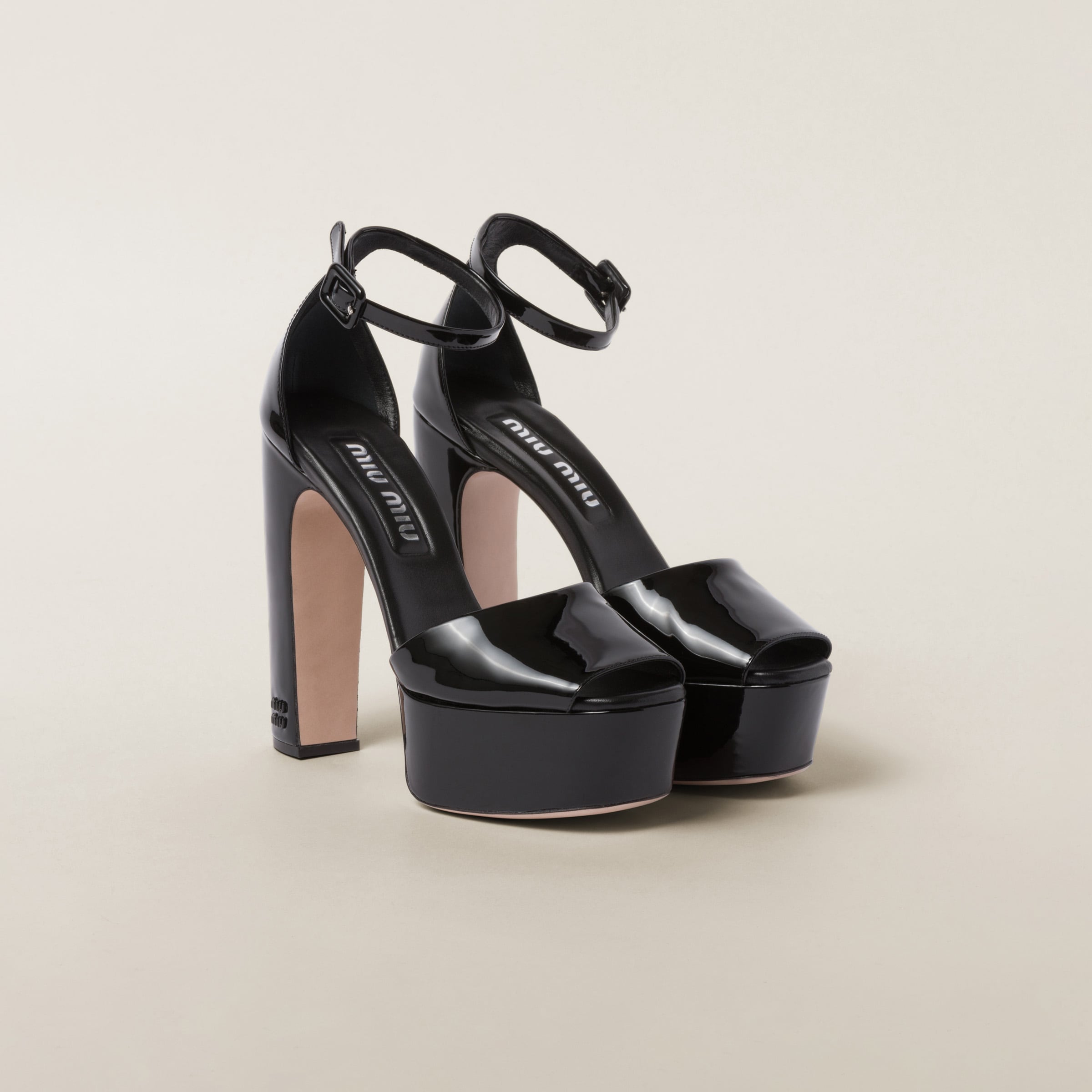Miu miu black sales sandals